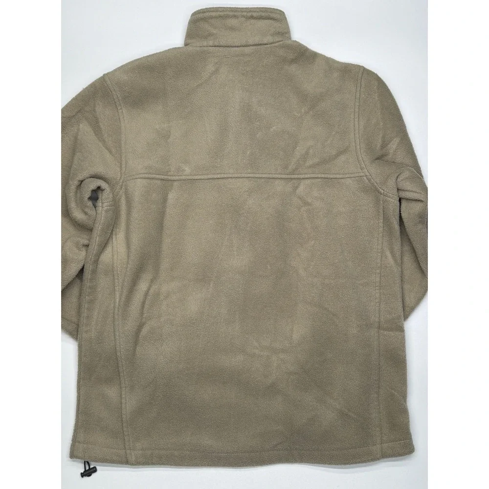 Columbia Fleece Full Zip Jacket Tan Khaki Men's Warm Outdoor Layer‎ Medium